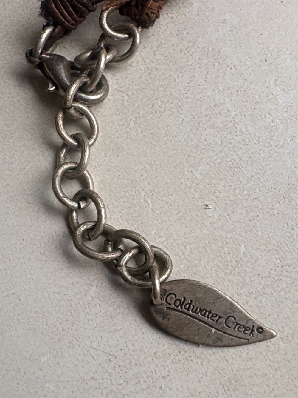 Coldwater Creek Brown Glass Pendant Multi-Strand Necklace with Silver Accent - Picture 5 of 7